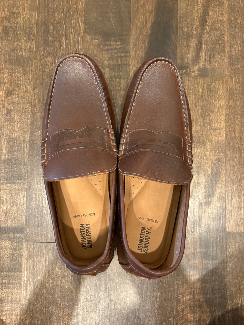 Johnston & Murphy Athens Penny Loafers Brown Size 12 M
